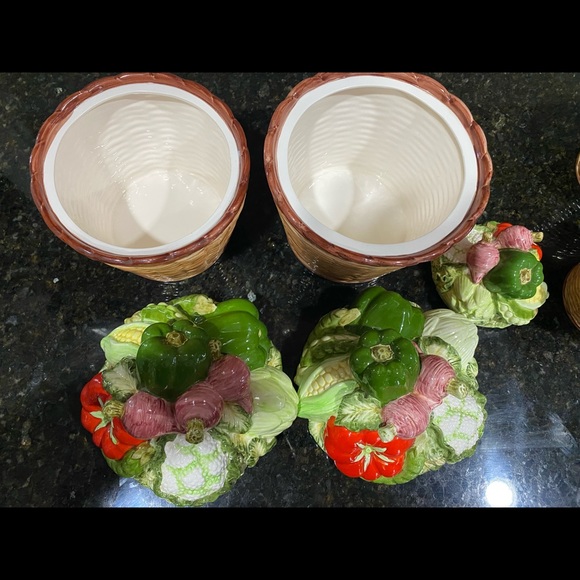 Vintage RARE 1981 HALDON GROUP 4 PC Vegetable Canister Set - Picture 11 of 13